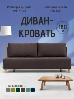 Диван Бонавентура шоколадный велюр — фото 3