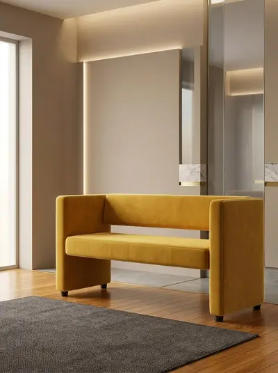 Диван Берри желтый велюр