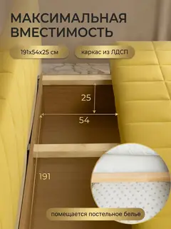 Диван Вентура горчичный велюр — фото 10