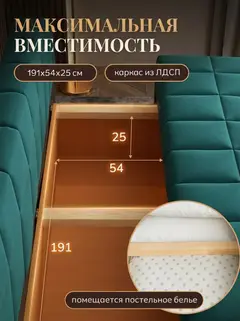 Диван Вентура мятный велюр — фото 10
