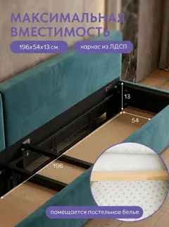 Диван Сарагоса изумрудный (зеленый) велюр — фото 6