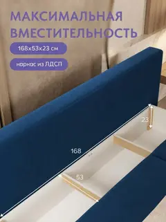 Диван Манчестер синий велюр — фото 7
