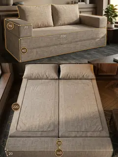 Диван Парма люкс мокко рогожка — фото 2