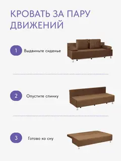 Диван Морис Плюс дизайн Гонконг коричневый велюр — фото 6
