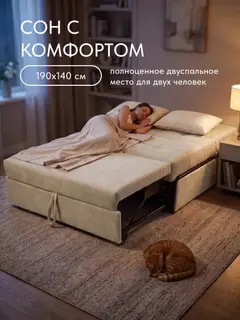 Диван прямой Норд 140 кофейный микровелюр