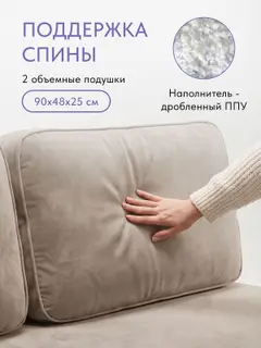 Диван раскладной 198см. Уно на кухню еврокнижка, независимы пружинный блок — фото 3