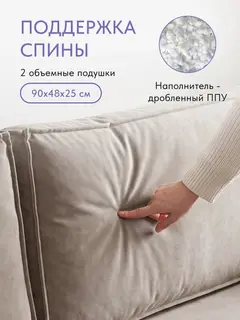 Диван Сеул бежевый велюр — фото 4
