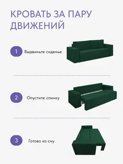 Диван Сеул зелёный велюр — фото 6