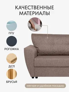 Диван Амстердам бежевый рогожка — фото 3