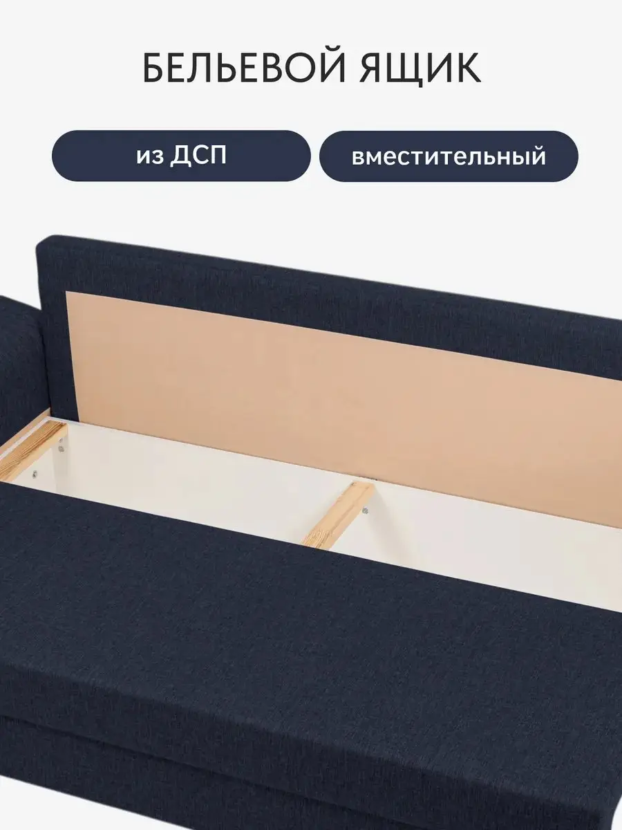 Диван Амстердам синий рогожка