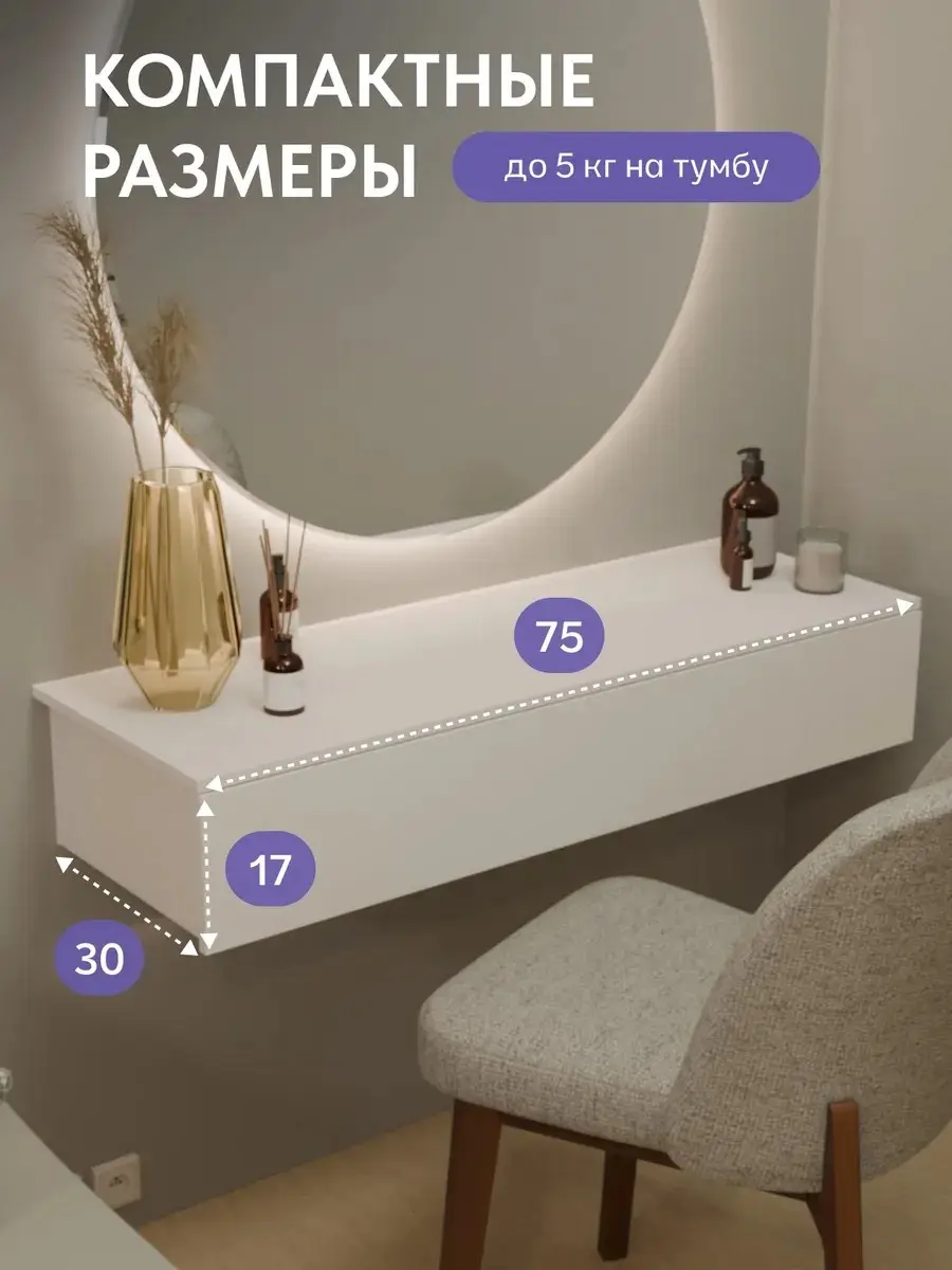 Комод Тумба навесная Целено, белый