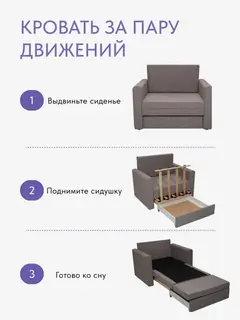 Кресло Виллио бежевый рогожка — фото 5