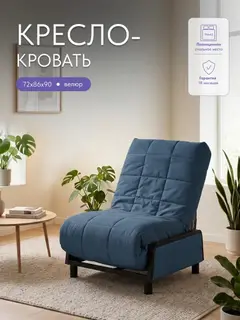 Кресло Релакс синий велюр — фото 2