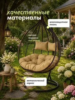Кресло Ибис коричневый/бежевый — фото 4