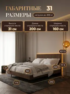 Сонна-160 шоколадный велюр - миниатюра 2