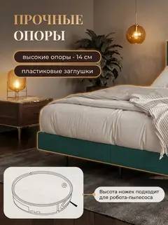 Сонна-160 изумрудный (зеленый) велюр - миниатюра 5