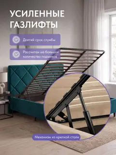 Кровать Марбелья, Стронг 160х200 зеленый — фото 4