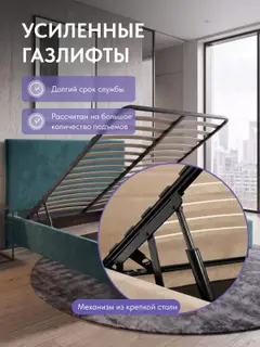 Кровать Парма, Стронг 160х200 зеленый — фото 4