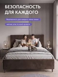 Кровать Вентура, Стронг 140х200 коричневый — фото 6