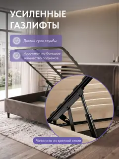 Кровать Парма, Урбан 120х200 коричневый — фото 4