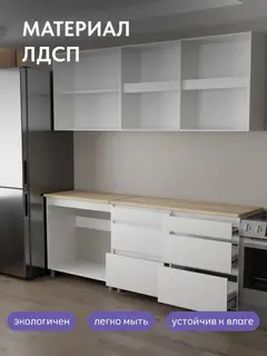 Кухонный гарнитур Кухонный гарнитур Нуар, 190×60×214 см — фото 3