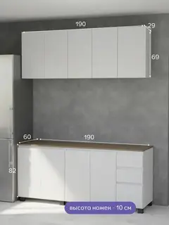 Кухонный гарнитур Монарх белый