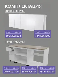 Кухонный гарнитур Монарх белый — фото 6