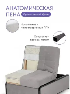 Пуф трансформер балу в кресло кровать, 70×110×42 см — фото 4