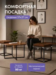 Пуф трансформер 5 в 1 малый красно-кирпичный велюр — фото 2
