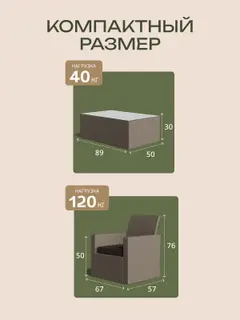 Набор садовой мебели Касабланка макси бежевый