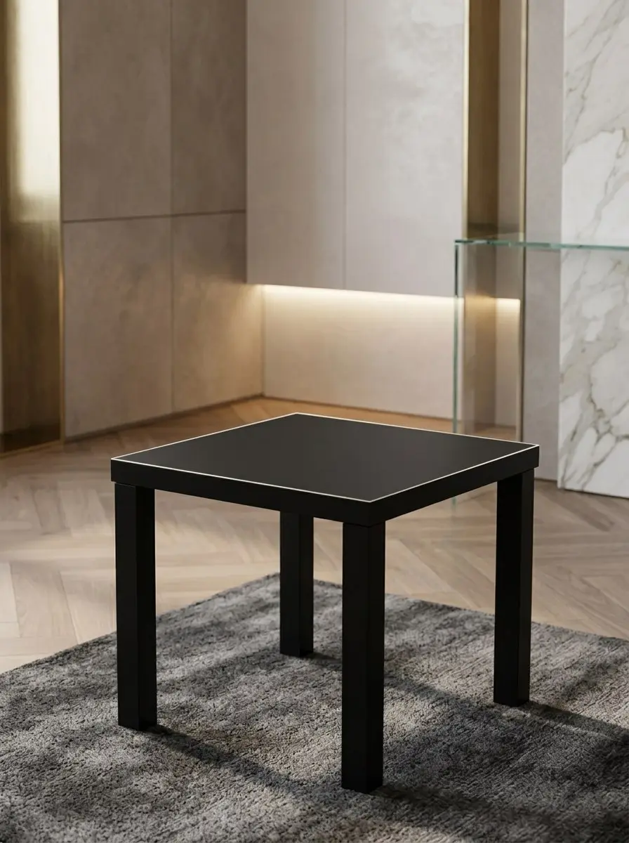 квадратный Стол кофейный 55×55 Черный, 55×55×44 см