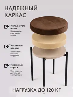 Стул Комплект табуретов Парма 4шт коричневый велюр — фото 4