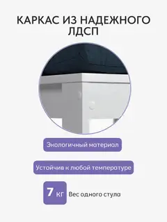 Стул Кантри с подушкой индиго рогожка — фото 5