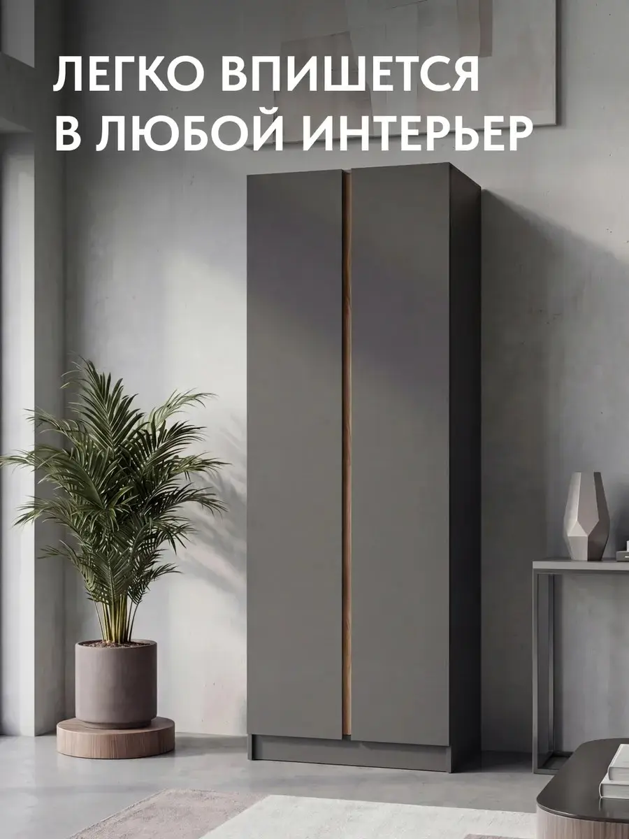 Шкаф для одежды графит Келвин, 80×56×224 см