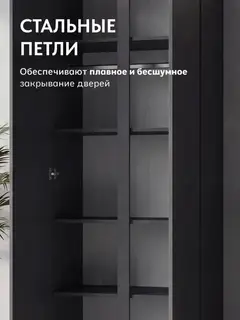 Шкаф для одежды графит Келвин — фото 8