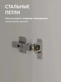 Шкаф распашной Канзас 160х210х49 белый — фото 5