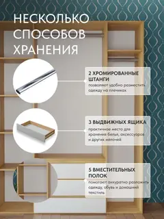 Шкаф Клауд дуб золотой — фото 5