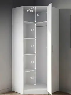 Шкаф Баум угловой 8.05 белый