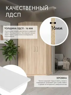 Шкаф Баум 5.09 угловой 2-дверный дуб сонома — фото 4