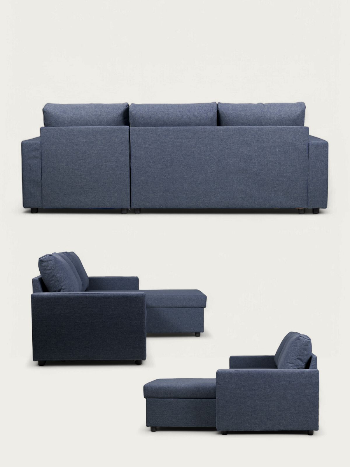 Угловой диван-кровать "Дуглас" (синий рогожка), Divan24 в цвете Синий - вид 11 | Артикул: 70300354