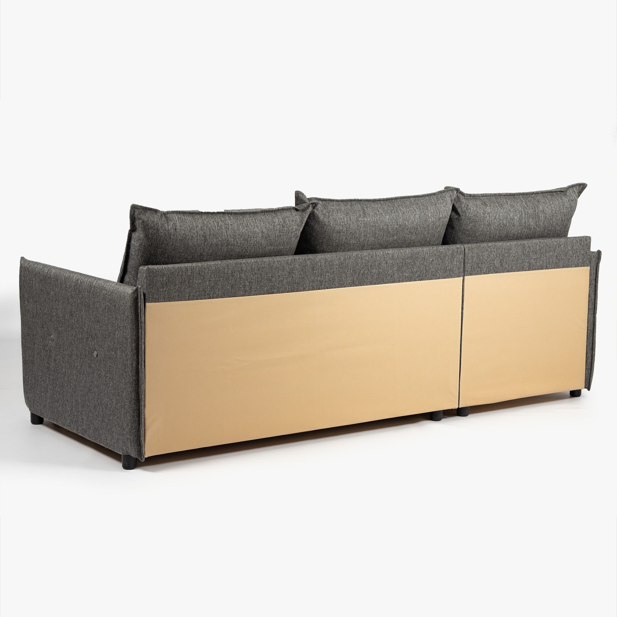 Угловой диван-кровать "Марсель", темно-серый, рогожка, с подлокотниками, дельфин, двуспальный, Divan24 в цвете Темно-серый - вид 5 | Артикул: 77400238