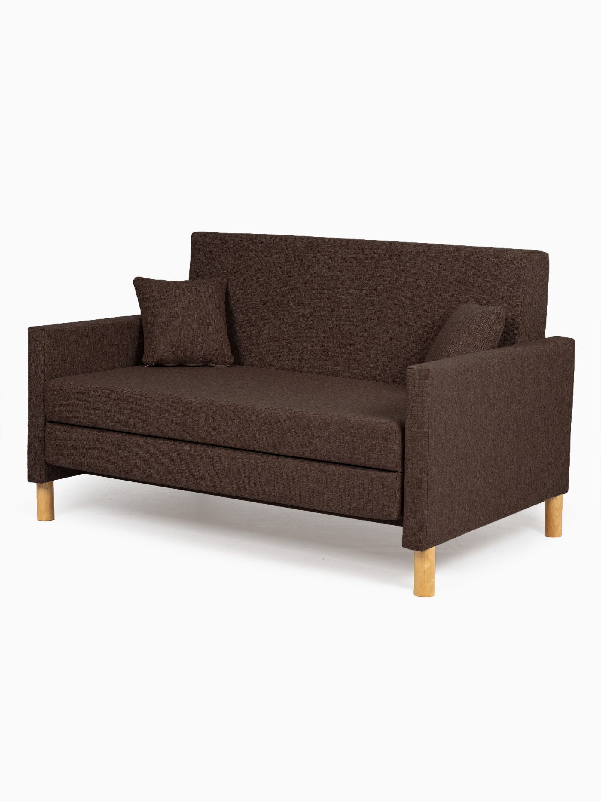 Диван-кровать "Этра" кофейный раскладной рогожка двуспальный Divan24 — дополнительное фото