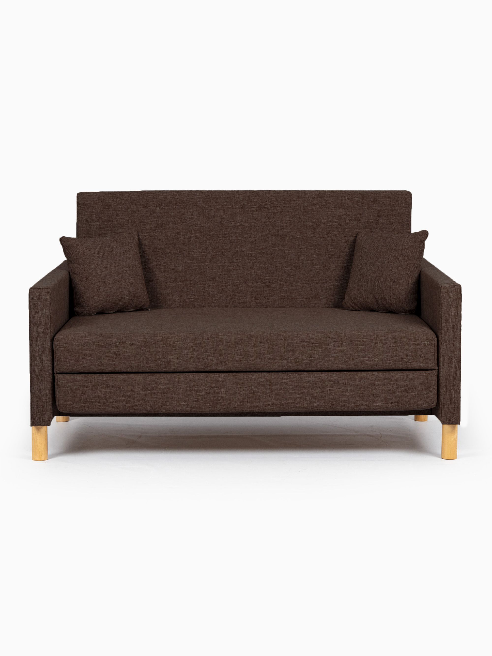 Диван-кровать "Этра" кофейный раскладной рогожка двуспальный Divan24 — купить недорого