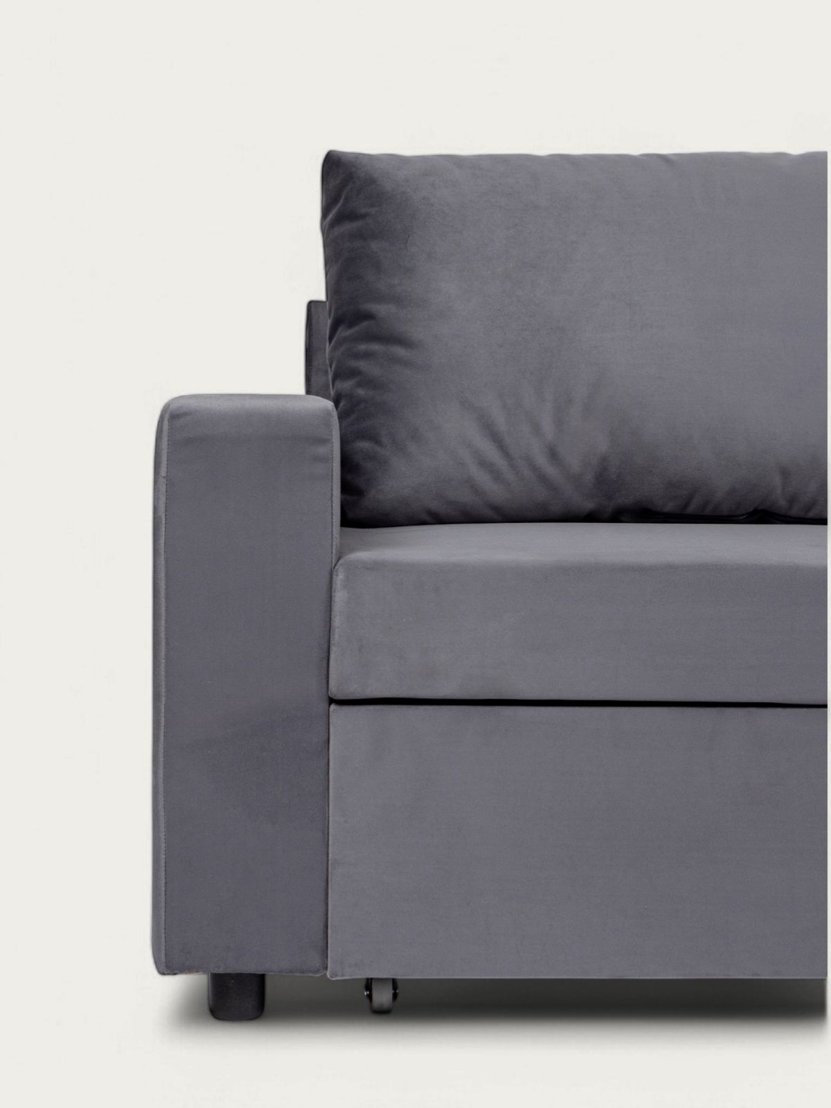 Угловой диван-кровать "Дуглас" 235x90x155 серый велюр, Divan24 в цвете Серый - вид 9 | Артикул: 77400288