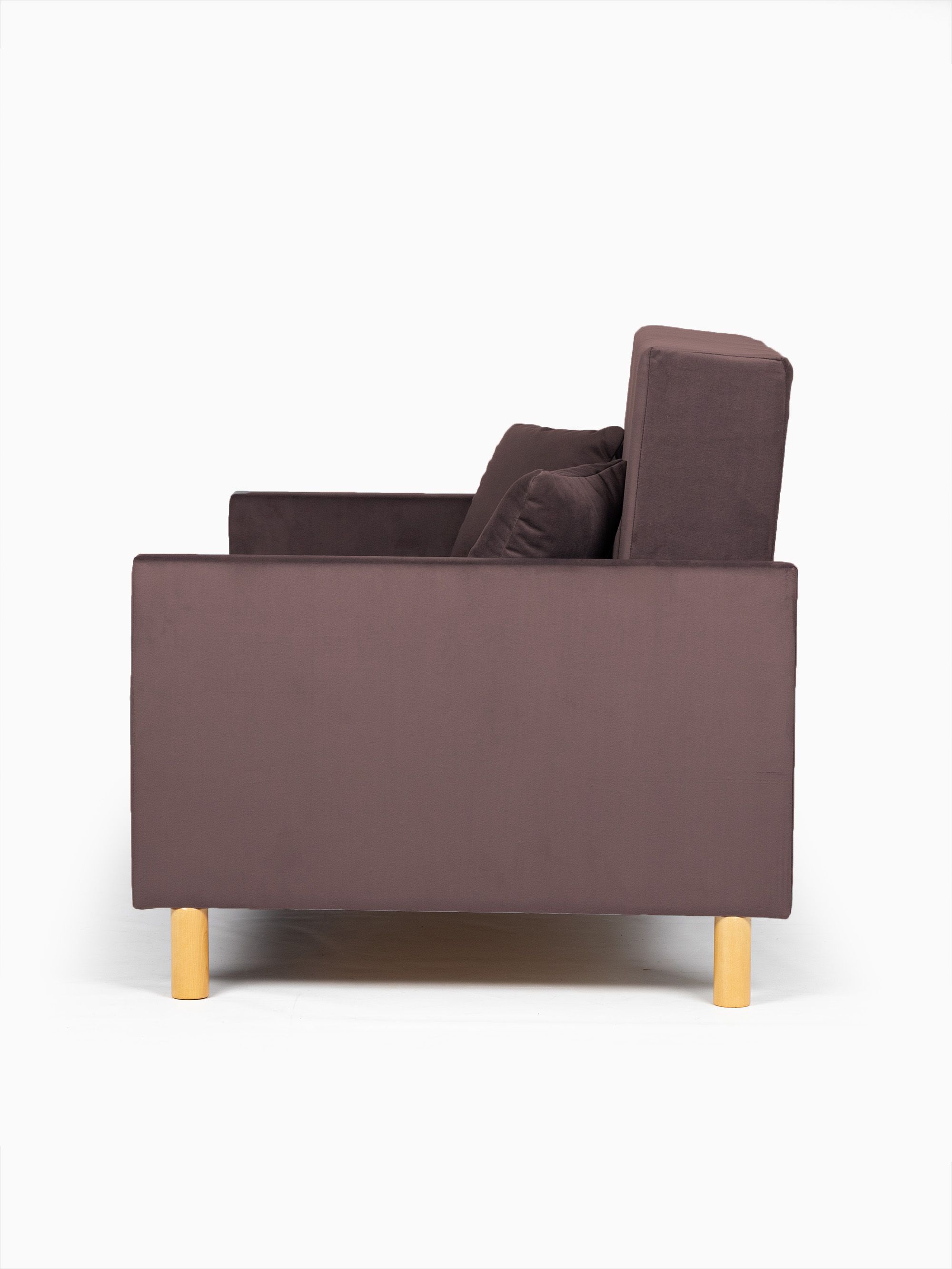 Диван-кровать "Этра" шоколадный раскладной велюр двуспальный Divan24 в цвете Шоколадный (коричневый) - вид 3 | Артикул: 77400405