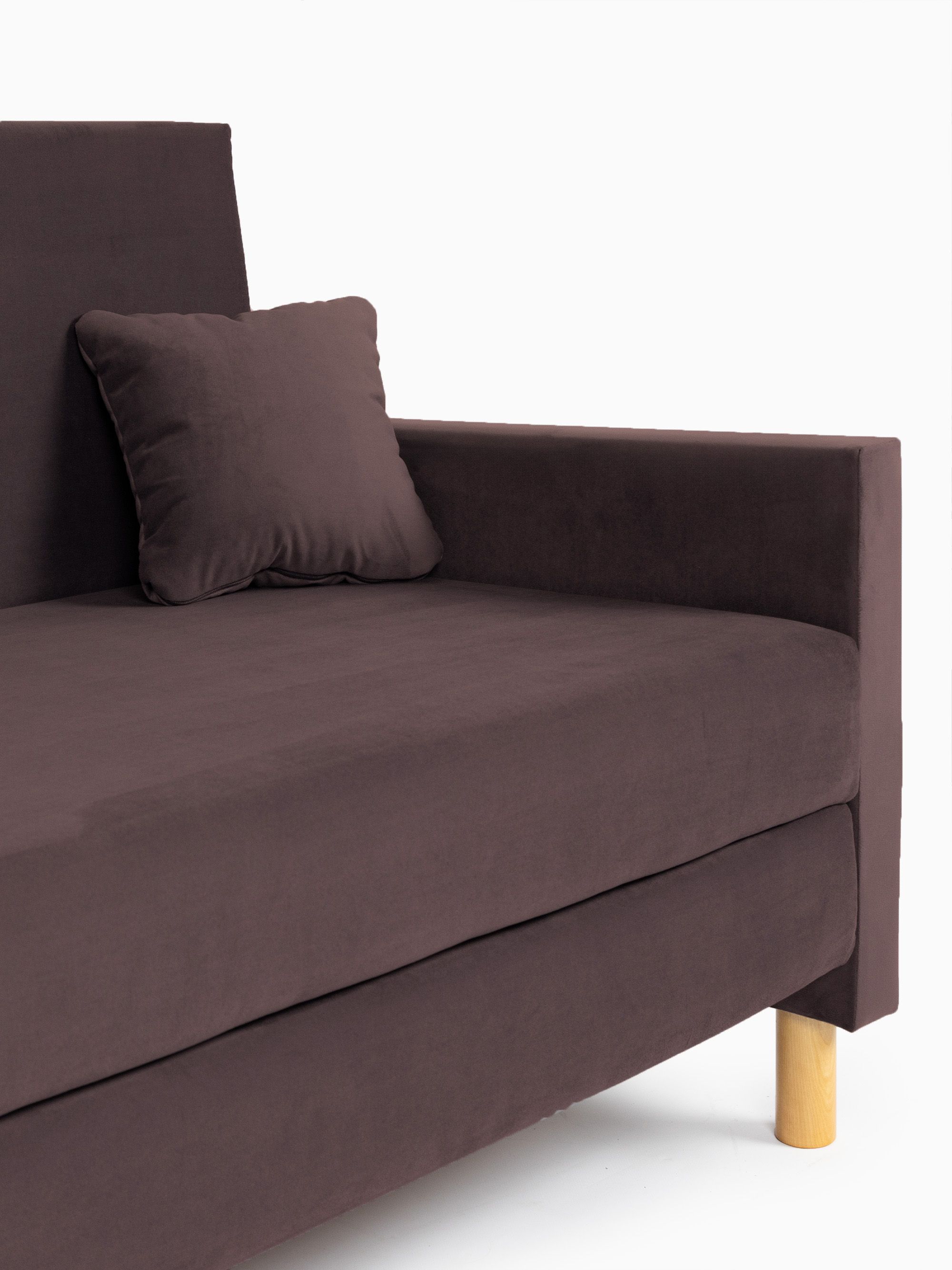 Диван-кровать "Этра" шоколадный раскладной велюр двуспальный Divan24 в цвете Шоколадный (коричневый) - вид 6 | Артикул: 77400405