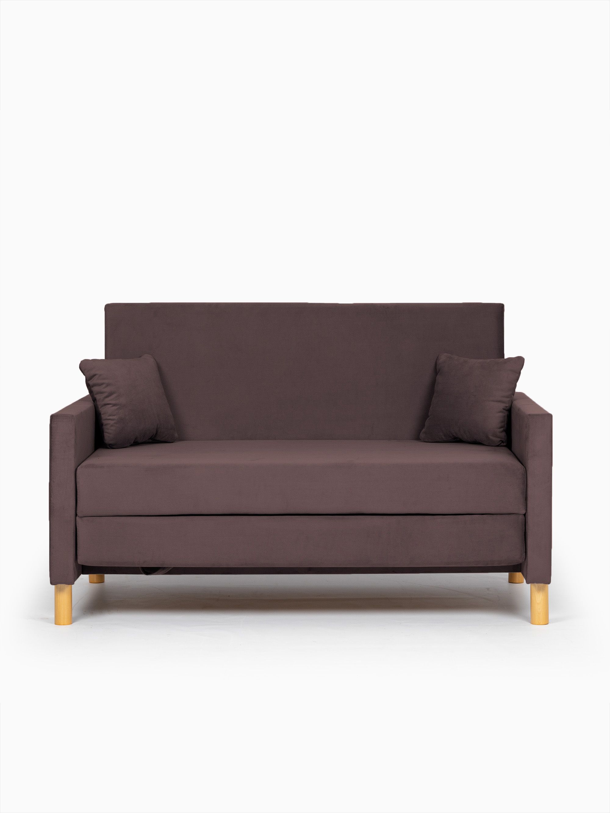 Диван-кровать "Этра" шоколадный раскладной велюр двуспальный Divan24 — купить недорого