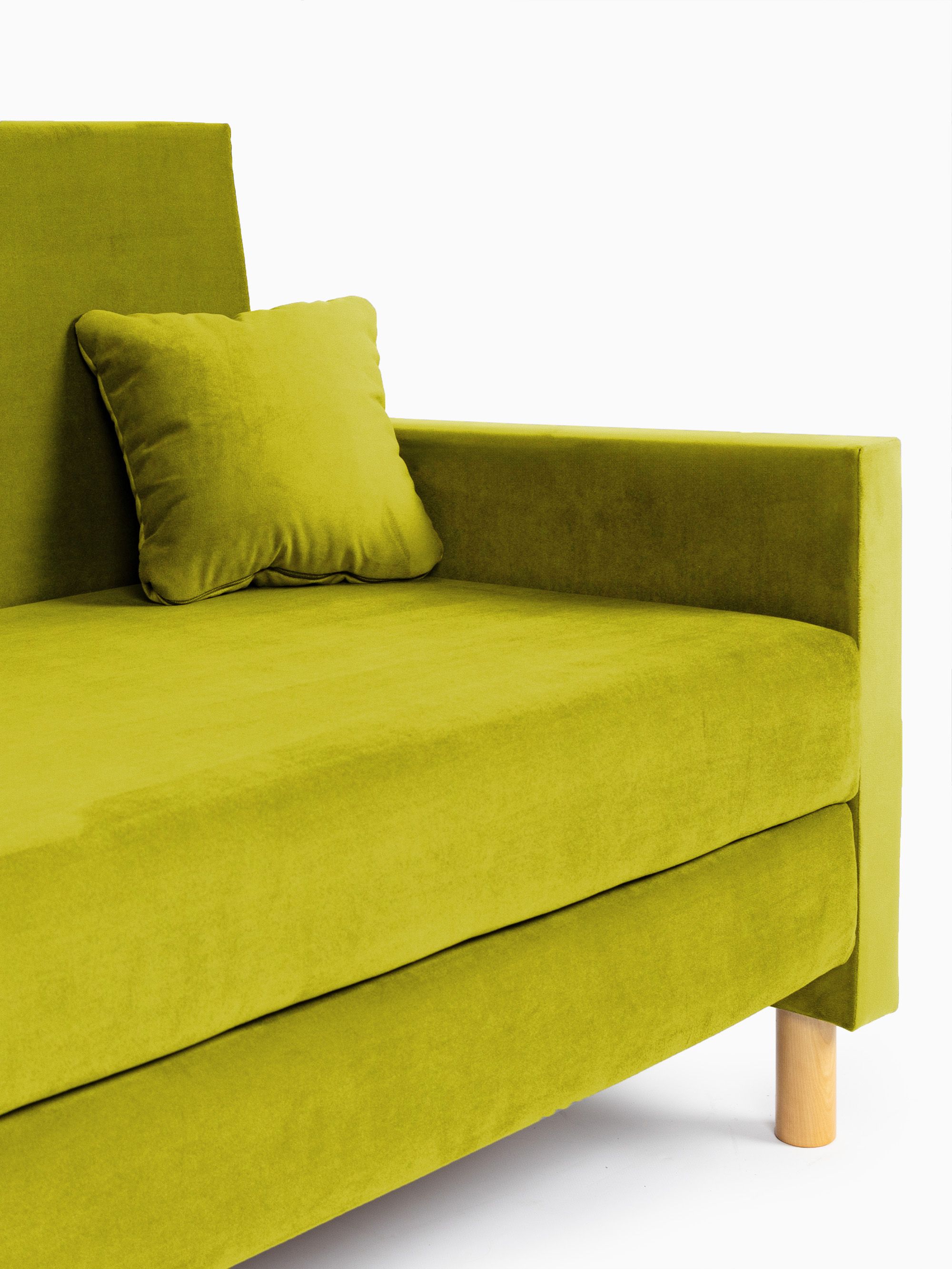 Диван-кровать "Этра" горчичный раскладной велюр двуспальный Divan24 в цвете Горчичный (желтый) - вид 6 | Артикул: 77400407