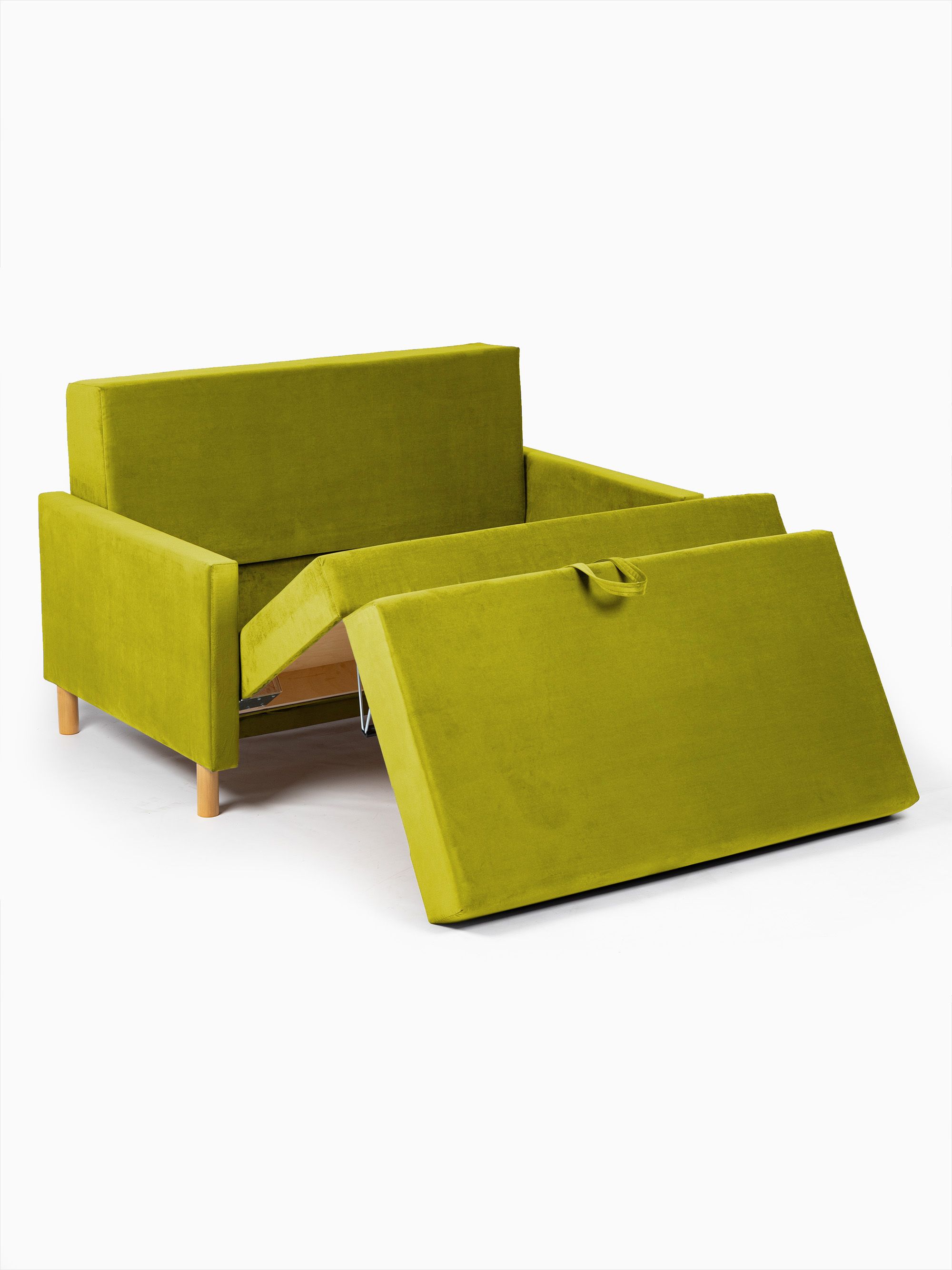 Диван-кровать "Этра" горчичный раскладной велюр двуспальный Divan24 в цвете Горчичный (желтый) - вид 9 | Артикул: 77400407