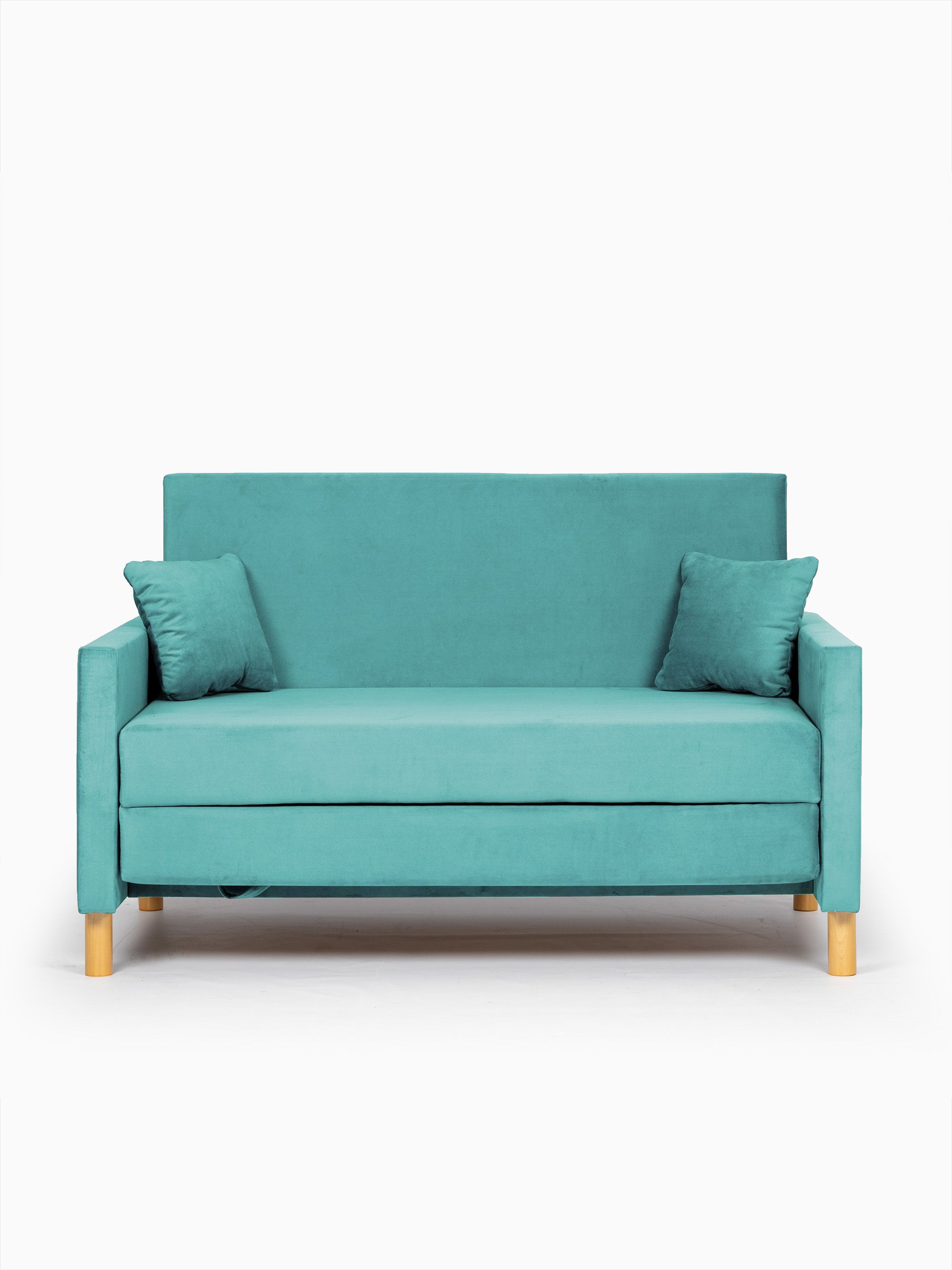 Диван-кровать "Этра" мятный раскладной велюр двуспальный Divan24 — купить недорого